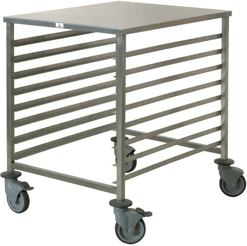 CHARIOT DE FERMENTATION INOX 60X80 CM ENTRÉE 600 8 NIVEAUX