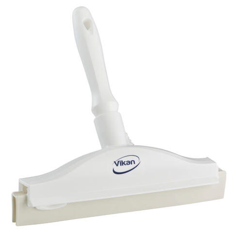 RACLETTE A MAIN ALIMENTAIRE DOUBLE-LAME 25CM BLANC