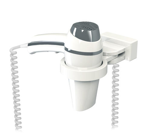KIT SÈCHE-CHEVEUX 1400W BLANC CLIPPER AVEC SUPPORT UNIVERSEL