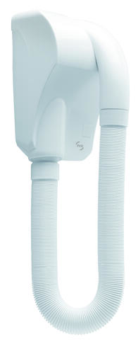 SÈCHE-CHEVEUX MURAL CARAÏBE AVEC FLEXIBLE BLANC