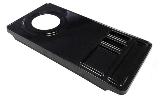 PLATEAU MAESTRO NOIR PERÇÉ AVEC ENCOCHES POUR SACHETS