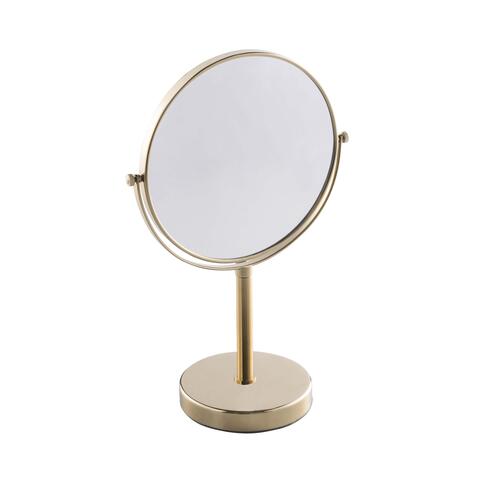 MIROIR FIESTA SUR PIED DOUBLE FACE BRAS LAITON CHROME