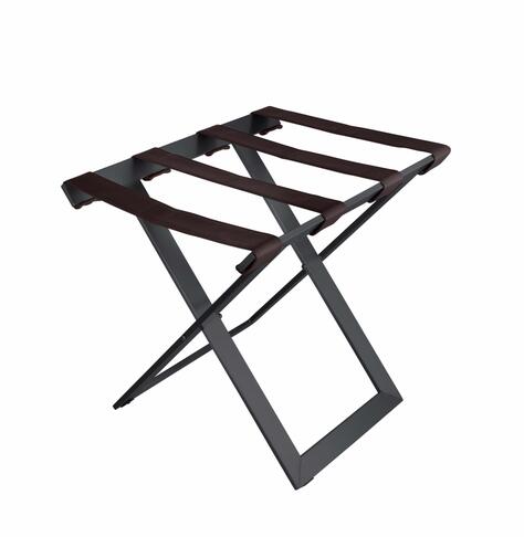 RACK À BAGAGES DESIGN SANS DOSSERET MÉTAL NOIR