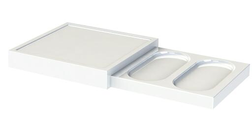 PLATEAU MODULABLE SALLE DE BAIN ORCHESTRO MÉLAMINE BLANC