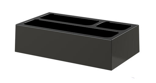 PORTE-SACHET ACCUEIL MODULABLE MÉLAMINE NOIR