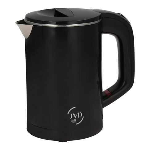 BOUILLOIRE COMPACT NOIR DOUBLE PAROI 100% INOX 0,6L