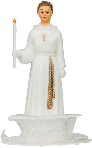 SUJETS DE COMMUNION, AVEC CIERGE, GARÇON H12 CM X24