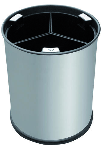 CORBEILLE A PAPIER 13L INOX BROSSE
