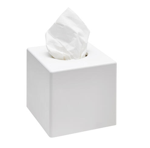 BOÎTE À MOUCHOIRS CARRÉE SANIBOX BLANC