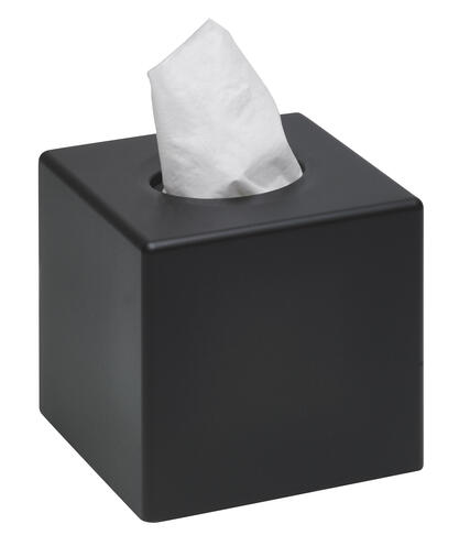 BOÎTE À MOUCHOIRS CARRÉE SANIBOX NOIR MAT