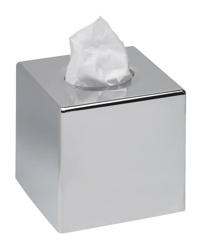 BOÎTE À MOUCHOIRS CARRÉE SANIBOX CHROME