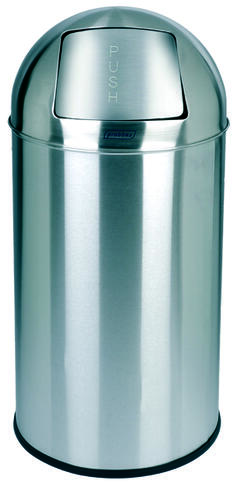 POUBELLE DOME A TRAPPE 40L INOX