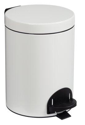 POUBELLE A PEDALE SANELIA 5L BLANC