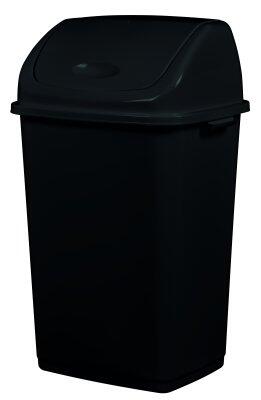 POUBELLE COUVERCLE BASCULANT CLAP GREEN 50L NOIR