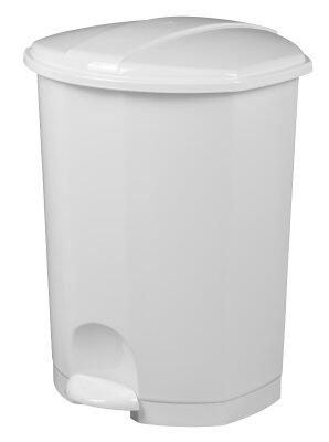 POUBELLE A PEDALE PRIMA 50L BLANC