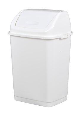 POUBELLE COUVERCLE BASCULANT CLAP 35L BLANC