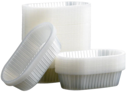 CAISSETTES EN PS TRANSLUCIDE OVALES 9,5X5,8CM HAUTEUR 2,1CM X1000