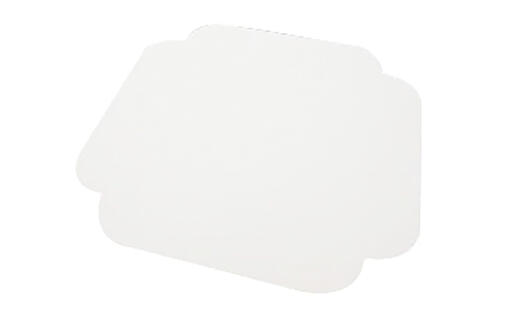 CARRÉS RAINÉS CARTON BLANC AVEC BORDS REPLIABLES 150 MM X250