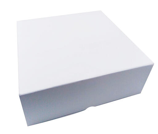 BOÎTES À ENTREMETS EN CARTON BLANC H 80 MM 200X200 MM X50
