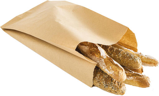SAC À PAIN PAPIER 300+100X900MM KRAFT BRUN X100