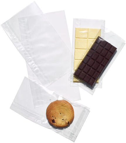 SACHETS CONFISERIES NEUTRES PLATS 80X160MM X100
