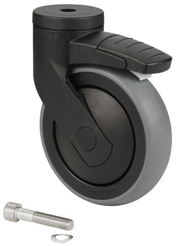 ROULETTE POUR HYGO AVEC FREIN D125 NOIR