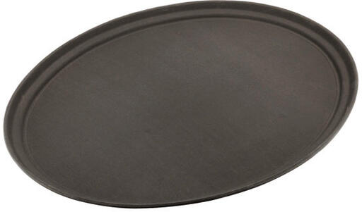 PLATEAU OVALE NOIR 68 X 56 CM