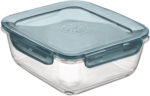 FRIGOVERRE EVOLUTION BOÎTE REPAS CARRÉE 18X18 CM, 140 CL À COUVERCLE GRIS