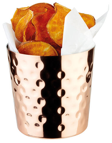 POT À FRITES MARTELÉ CUIVRE Ø85 MM H 8,5 CM - 2
