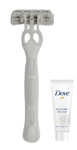 SET RASAGE RASOIR 3 LAMES CRÉME DE RASAGE DOVE 10ML X250 - 4