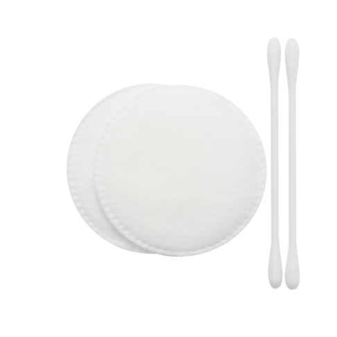 SET VANITY 2 COTONS-TIGES 2 DISQUES DE COTON BLANC SACHET X500