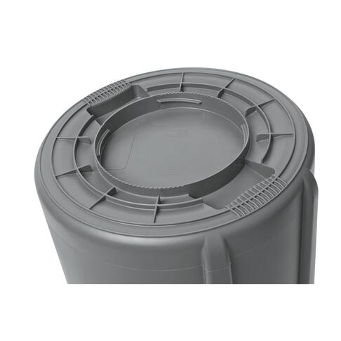 POUBELLE BRUTE ROND 167L GRIS AVEC CONDUIT AERATION - 2