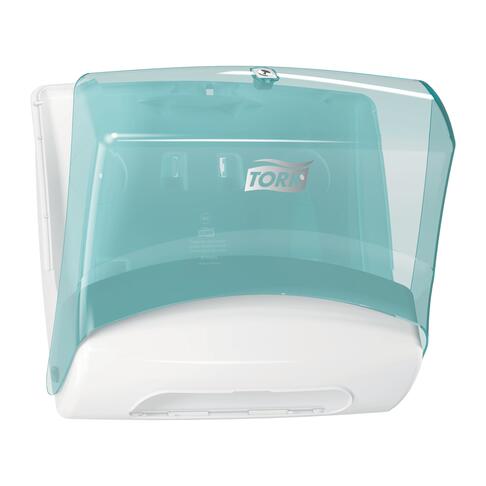 DIST NON-TISSE TORK RECHARGE W4 TURQUOISE ET BLANC - 2
