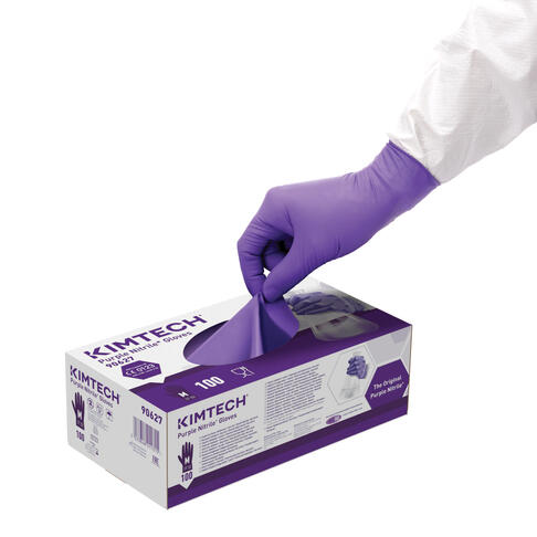 GANT NITRILE VIOLET NON POUDRÉ KIMTECH™ TAILLE M X1000 - 2