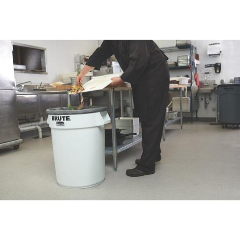 POUBELLE BRUTE ROND 121L BLANC - 2