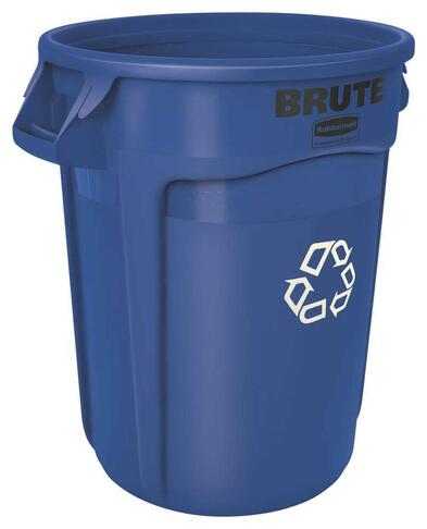 POUBELLE BRUTE ROND 121L BLEU - 2