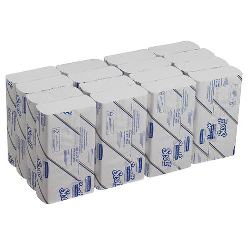 ESSUIE-MAINS PLIÉS EN Z SCOTT® SLIMFOLD BLANC 19X29.5CM 110 FORMATS 1 PLI X16 - 9