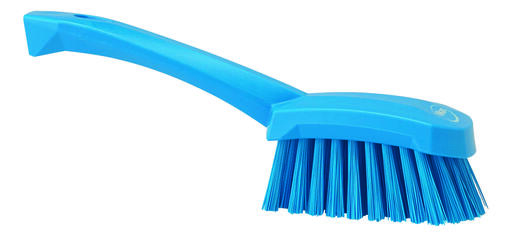 BROSSE A MAIN ALIMENTAIRE MANCHE 27CM FIBRE DURE BLEU - 2