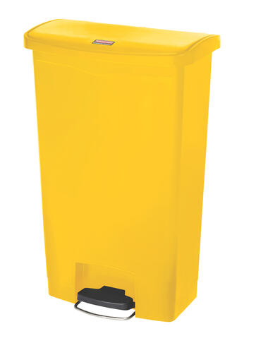 POUBELLE A PEDALE SLIM JIM STEP ON 68L MODELE LARGE RESINE JAUNE - 2