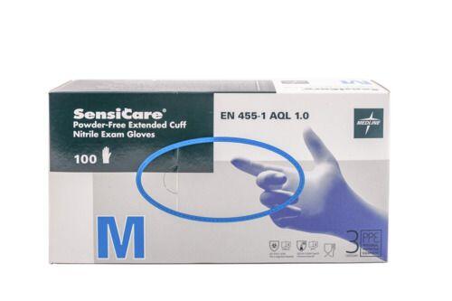 GANT NITRILE BLEU NON POUDRÉ SENSICARE® TAILLE M BOÎTE X100 - 2