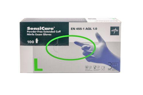 GANT NITRILE BLEU NON POUDRÉ SENSICARE® TAILLE L BOÎTE X100 - 2