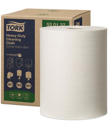 LAVETTE NON TISSEE TORK COMBI ROLL W1 / W2 / W3 ROULEAU DE 280 FORMATS BLANC - 2