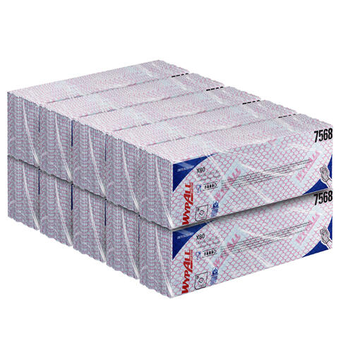 LAVETTE NON TISSEE USAGE COURT WYPALL X80 ROUGE 25 FORMATS 35X42CM - 2