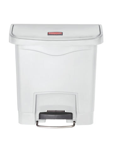 POUBELLE A PEDALE SLIM JIM STEP ON 15L MODELE LARGE RESINE BLANC - 2