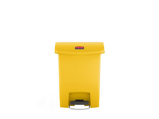 POUBELLE A PEDALE SLIM JIM STEP ON 30L MODELE LARGE RESINE JAUNE - 2