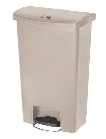 POUBELLE A PEDALE SLIM JIM STEP ON 50L MODELE LARGE RESINE BEIGE - 2