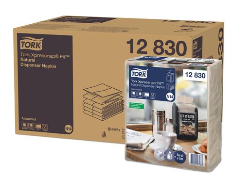 SERVIETTE POUR DISTRIBUTEUR 21.3X16.5CM TORK® XPRESSNAP FIT® N14 2 PLIS NATURE X4320 - 3