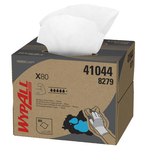 LAVETTE NON TISSEE USAGE COURT WYPALL X80 BLANC 160 FORMATS BOITE DISTRIBUTRICE - 2