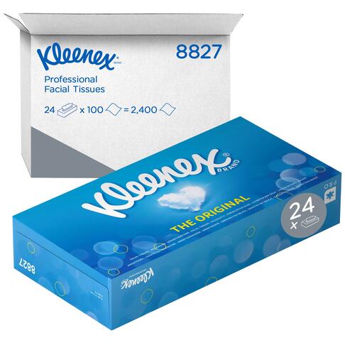 MOUCHOIRS BOÎTE RECTANGLE KLEENEX® 2 PLIS 100 FORMATS BLANC X2400 - 2