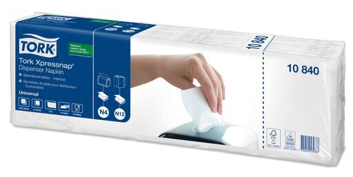 SERVIETTE POUR DISTRIBUTEUR 21.3X33CM TORK® XPRESSNAP® N4 1 PLI BLANC X9000 - 2